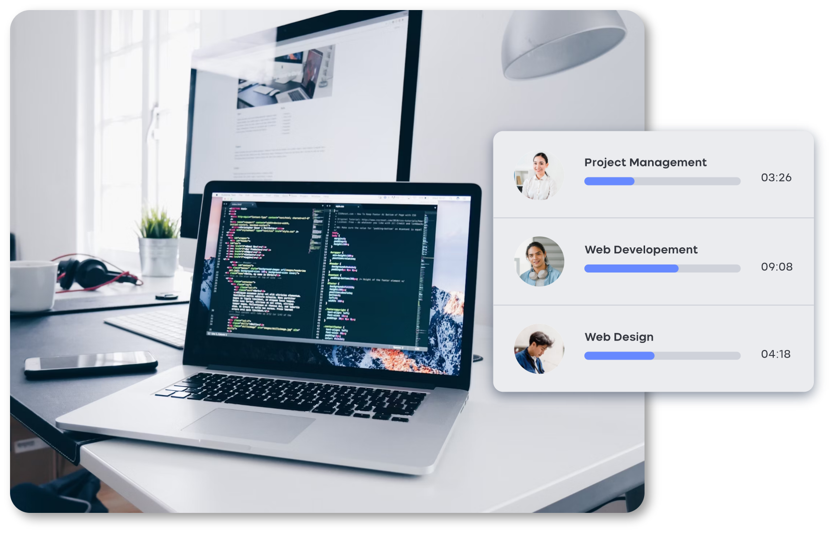 Coding in laptop