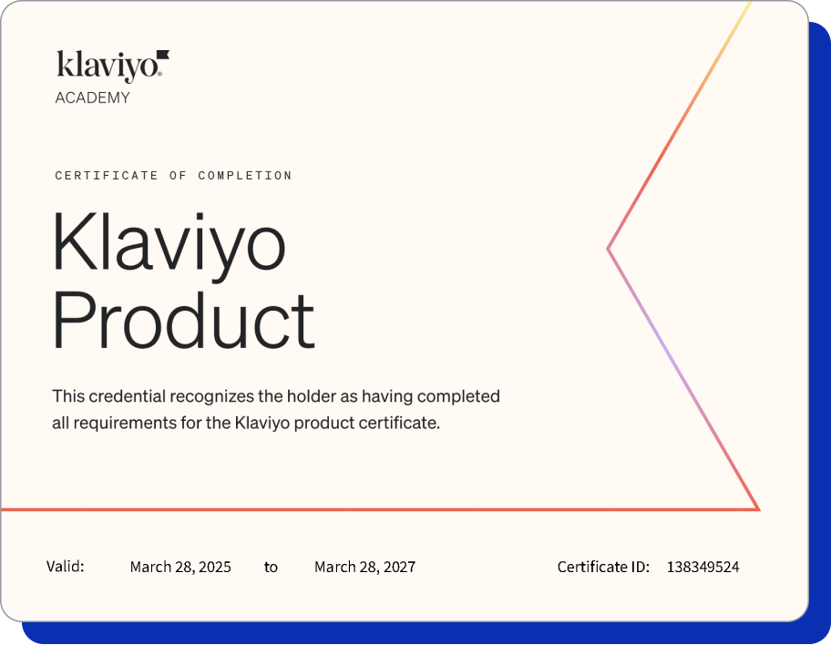 Klaviyo Certificate to AOC
